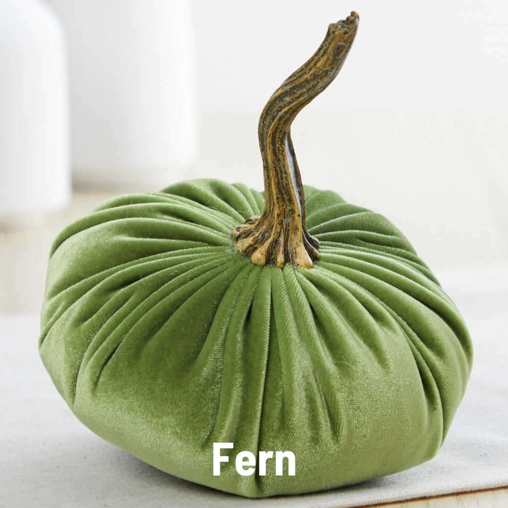"Green Velvet Pumpkins, Fern Green"