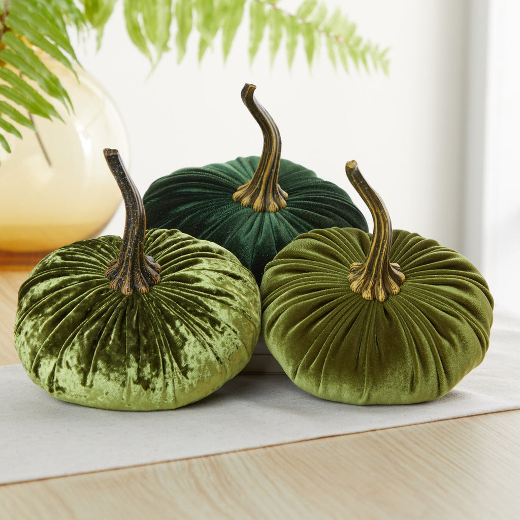 "Velvet Pumpkin, Avocado Green"