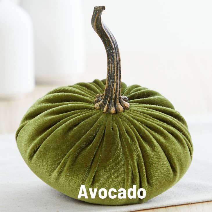 "Green Velvet Pumpkin, Avocado Green"
