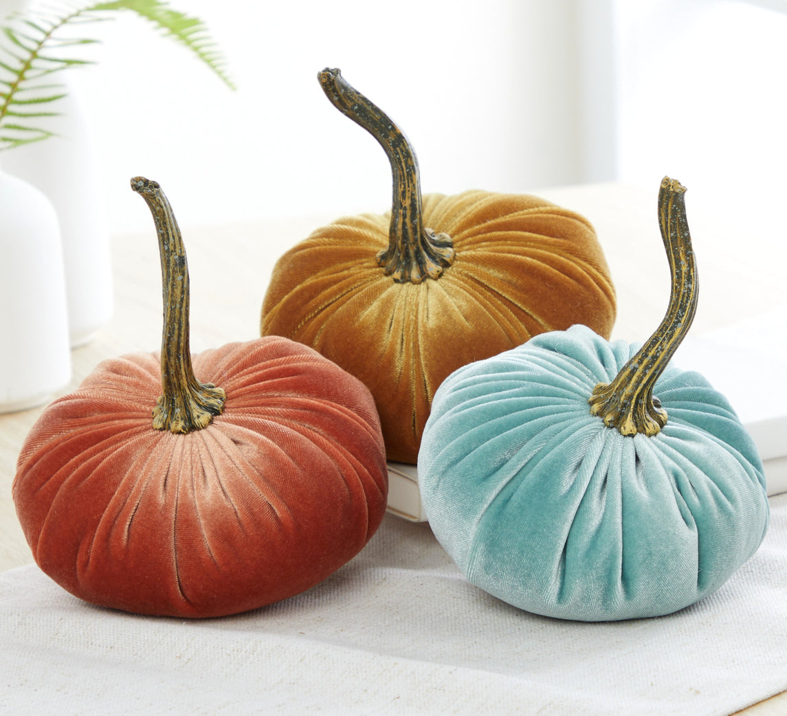 "Velvet Pumpkin, Blue-Green Sage"