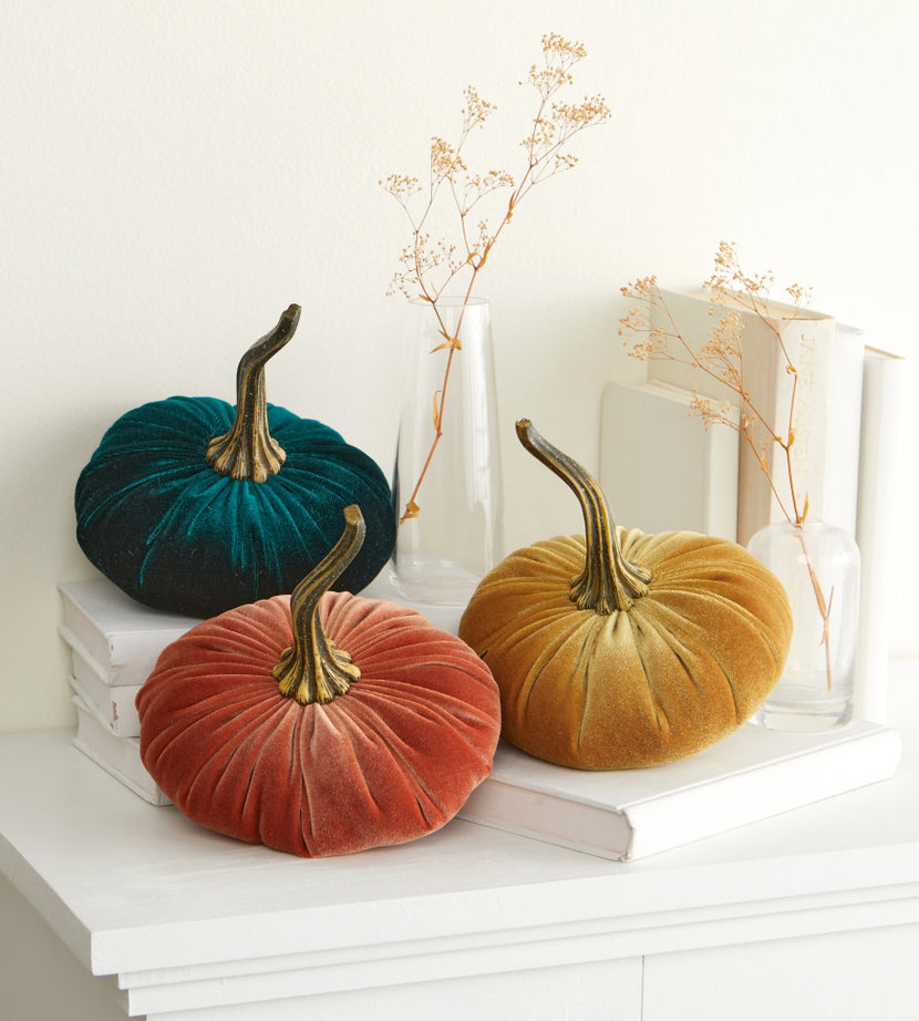 "Velvet Pumpkin, Blue-Green Sage"