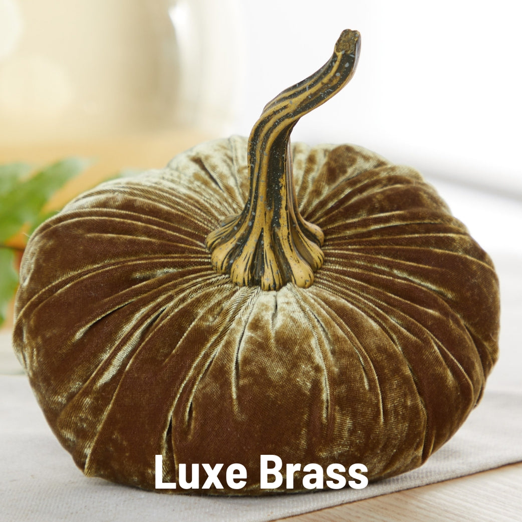 "Velvet Pumpkins, Luxe Brass Velvet"