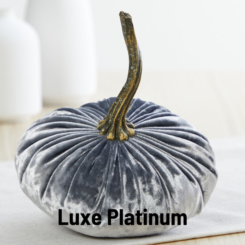 Velvet Pumpkins in Luxe Platinum Gray Velvet